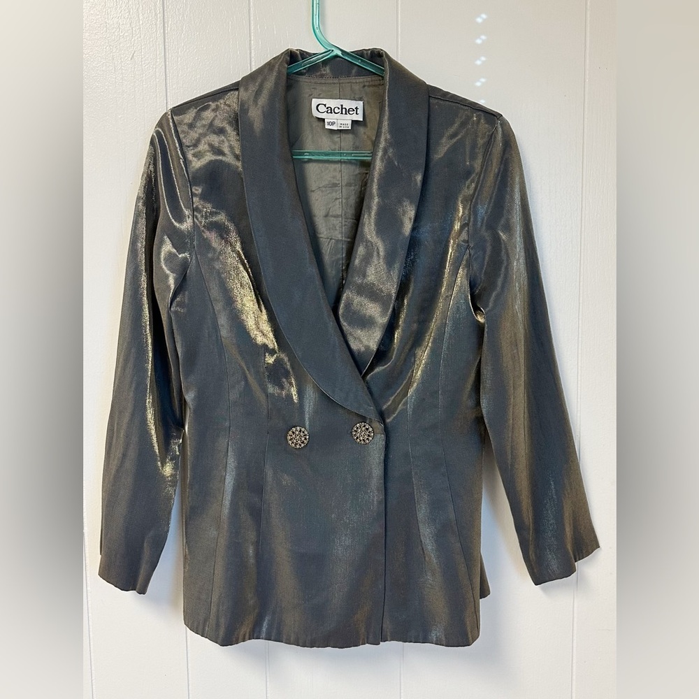 Vintage Cachet Glossy Blazer Size 10P